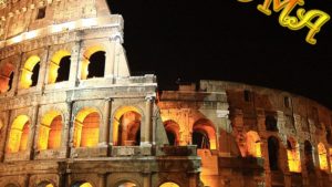 buonanotte roma colosseo notte immagine gratis da condividere