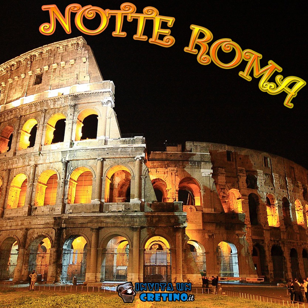 buonanotte roma colosseo notte immagine gratis da condividere