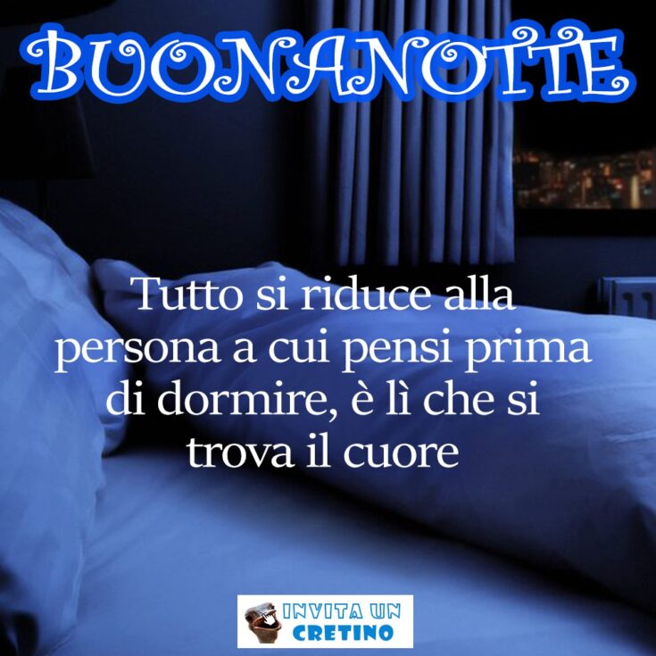 buonanotte frase romantica cuore notte