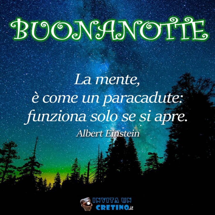 buonanotte mente come paracadute frase albert einstein