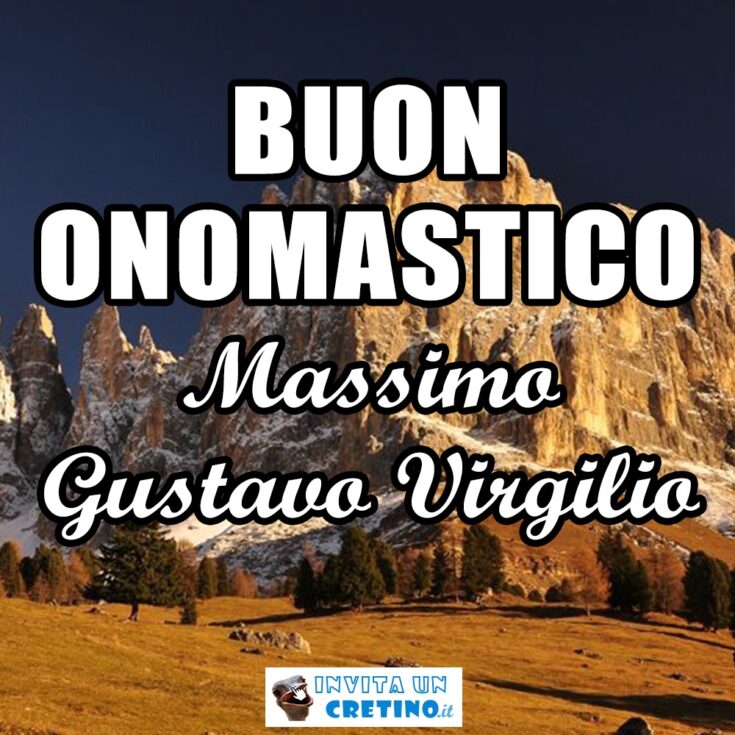 buon onomastico massimo gustavo virgilio 27 novembre