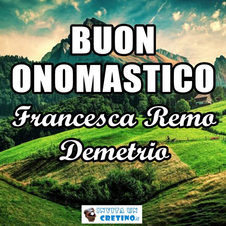 buon onomastico francesca remo demetrio 22 dicembre