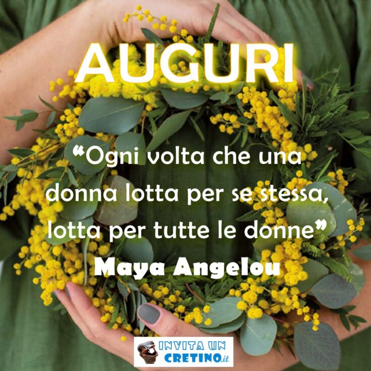 festa della donna immagine auguri con frase quando una donna lotta per se stessa lotta per tutte le donne