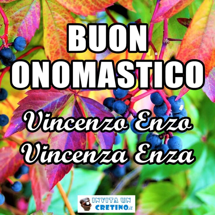 buon onomastico vincenzo enzo vincenza enza 5 aprile