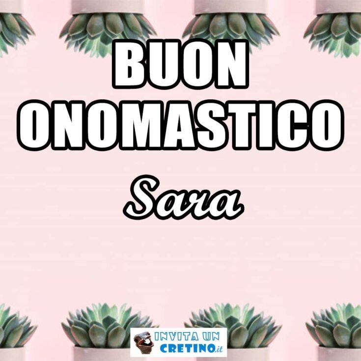 buon onomastico sara 19 agosto