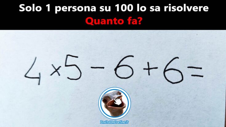 indovinelli matematici sai quanto fa 2