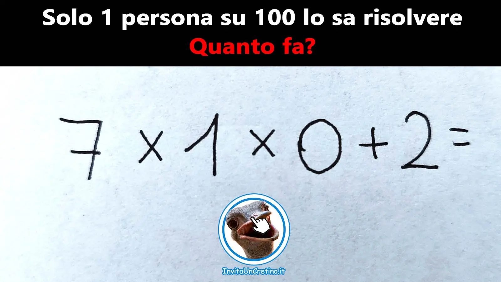 indovinelli matematici sai quanto fa 8