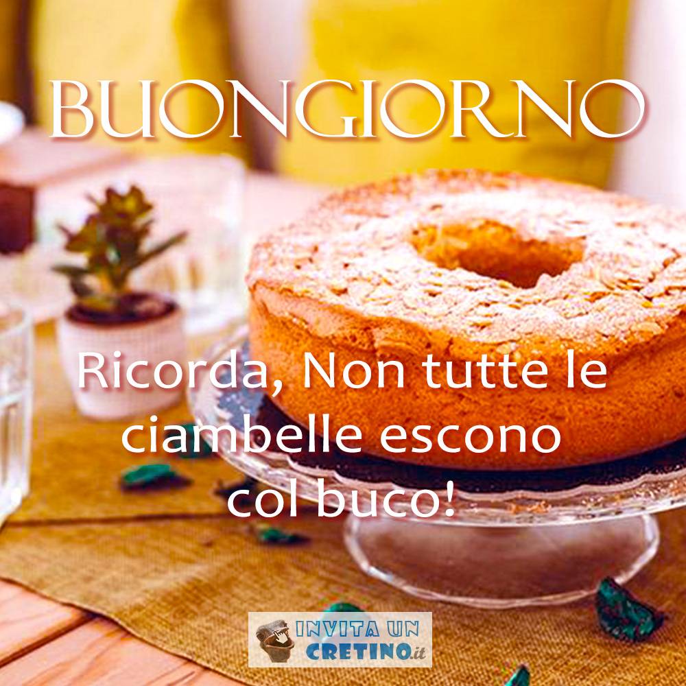 buongiorno non tutte le ciambelle escono col buco