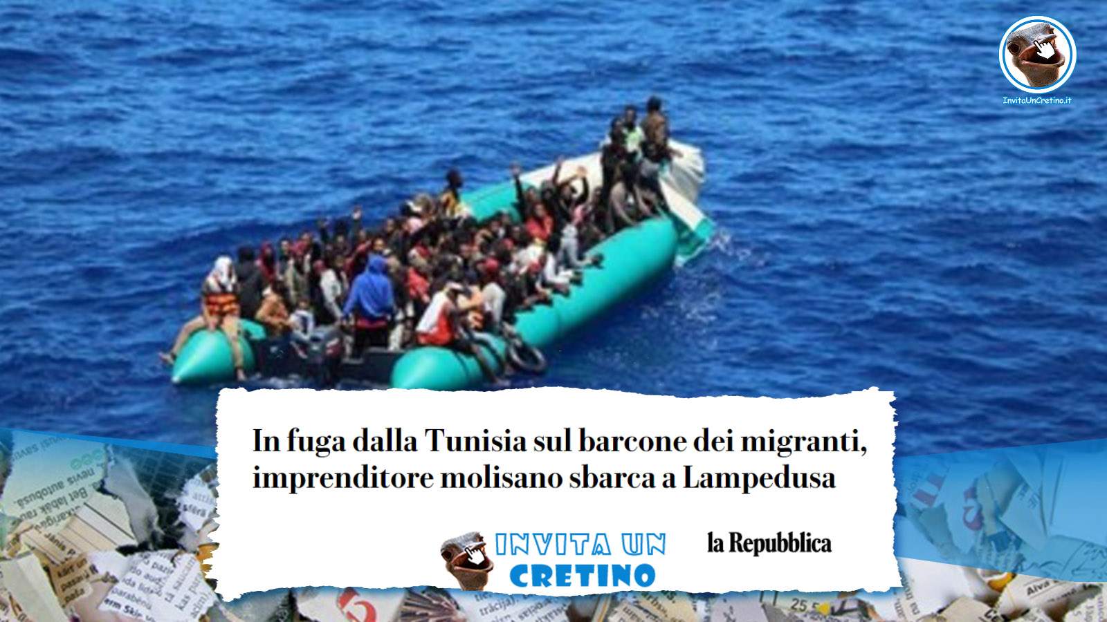 imprenditore molisano sbarca a lampedusa da un barcone migranti notizie divertenti la repubblica