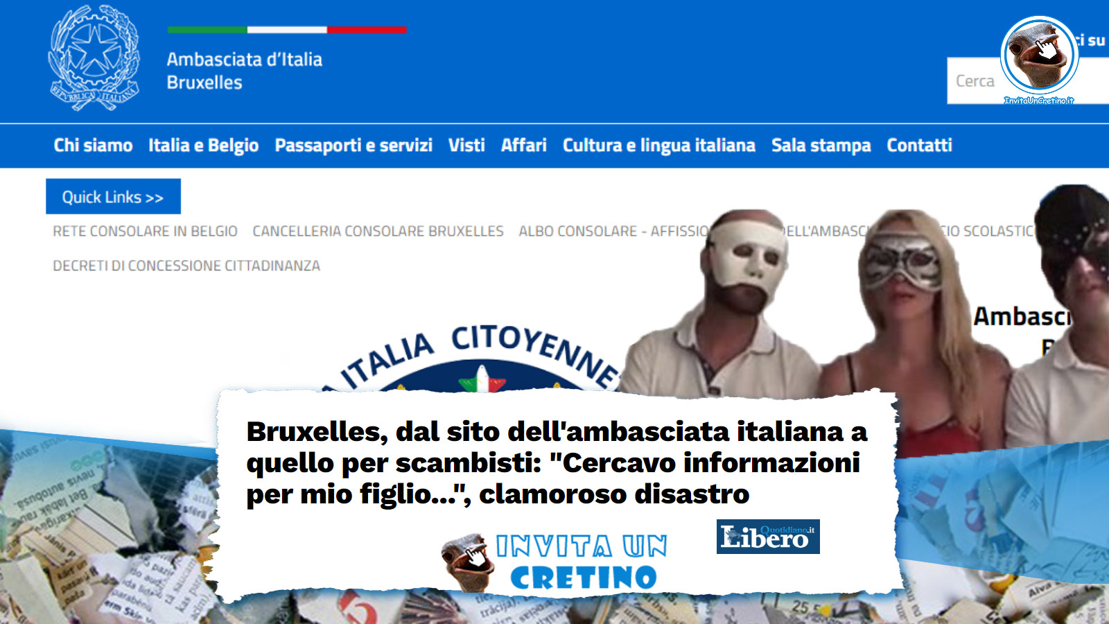 sito ambasciata italiana a bruxelles con link a sito di scambisti notizie divertenti libero quotidiano