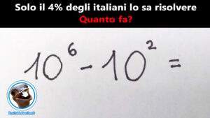 indovinello di matematica quanto fa potenza sottrazione dieci